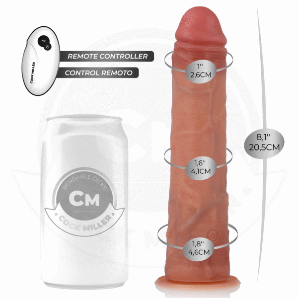 Cock Miller - Hyper-realistic Dildo With Suction Cup And Thrusting With Remote Control 20.5 Cm
